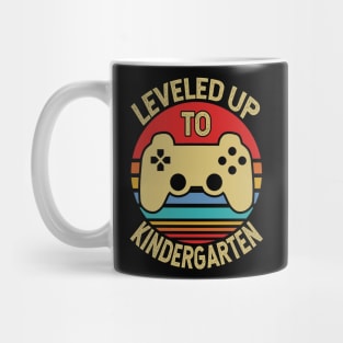 leveled up to kindergarten teacher gift Mug